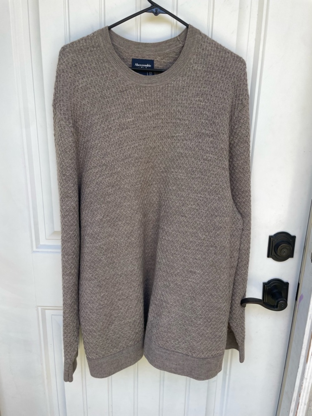 Abercrombie Men's Taupe merino wool Crewneck Sweater XXL tall